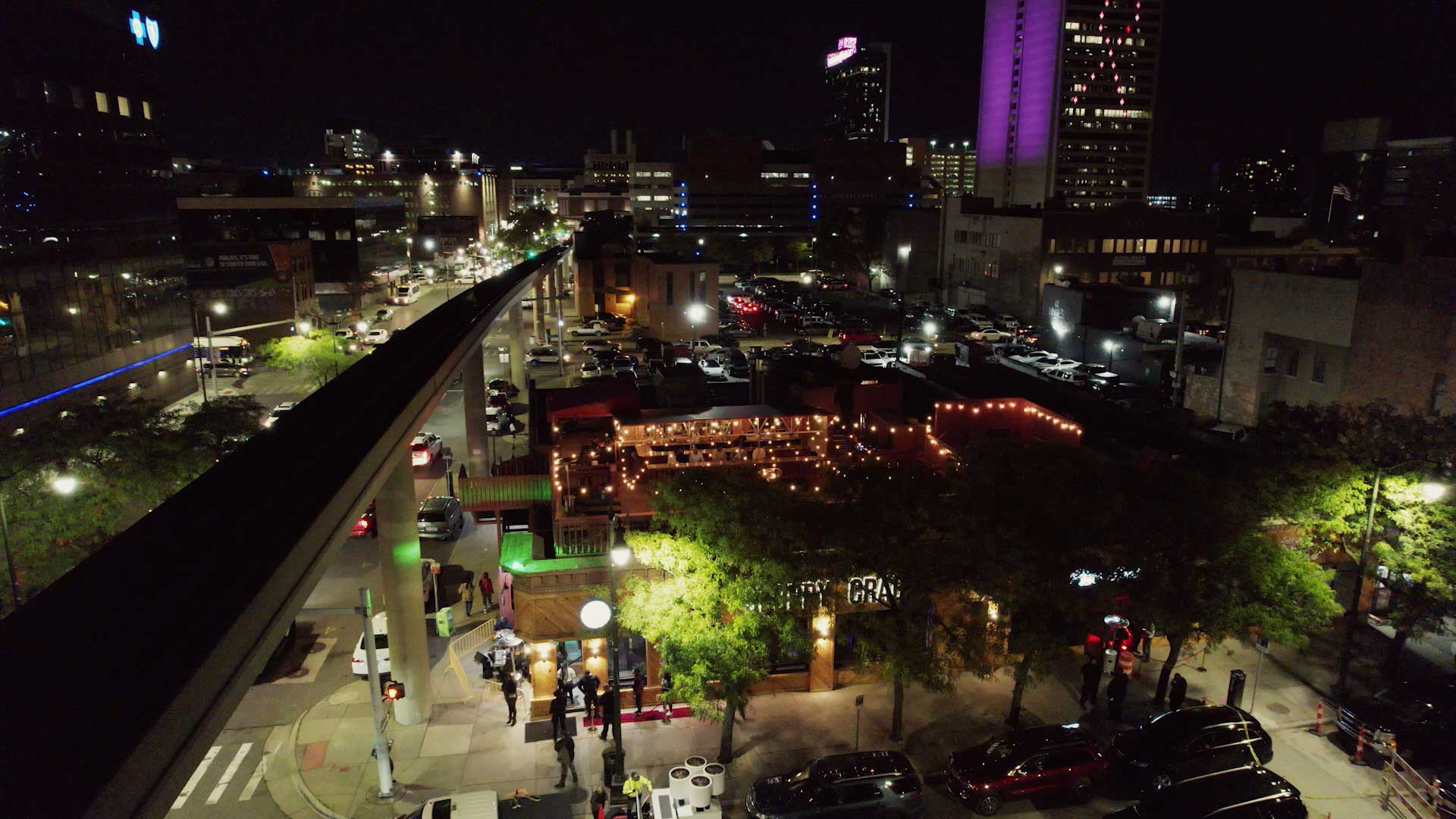 Detroit venue drone view